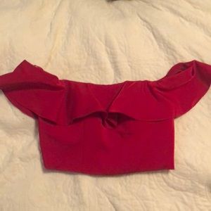 Dave and Johnny long red dress